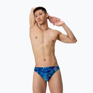 Férfi úszóboxer Speedo Printed Brief pixel pool/navy