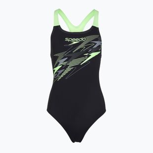 Női egyrészes fürdőruha Speedo Medley Logo Medalist anthracite/clover