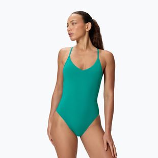 Női egyrészes fürdőruha Speedo Solid V-Neck peacock teal