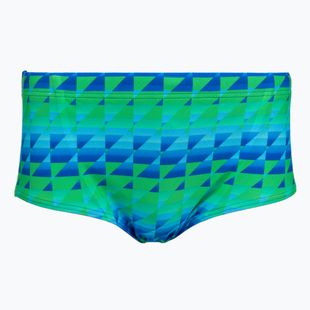 Férfi úszóboxer Speedo ML Printed 13.5 cm Brief quilted triangles/lagoon blue