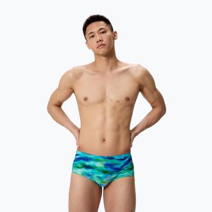 Férfi úszóboxer Speedo Printed 13.5 cm Brief sunset grove/green