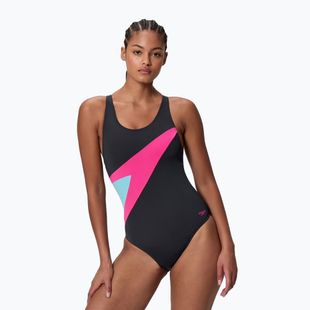 Női egyrészes fürdőruha Speedo Hyperboom Butterfly Back anthracite/margarita pink