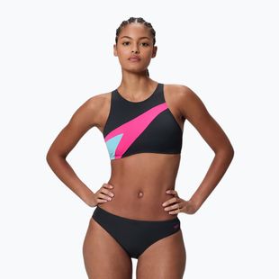 Női kétrészes fürdőruha Speedo Hyperboom Butterfly Back anthracite/margarita pink