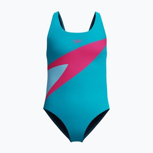 Gyerek egyrészes úszóruha Speedo Hyperboom Butterfly Back mayan blue/margarita pink