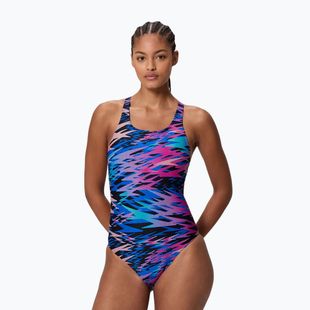 Női egyrészes fürdőruha Speedo Hyperboom Print Medalist anthracite