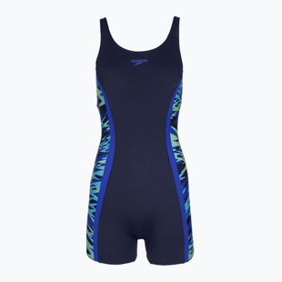Női egyrészes fürdőruha Speedo Hyperboom Splice Muscleback Legsuit peacoat/sapphire