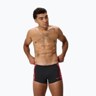 Férfi úszóboxer Speedo Hyperboom Splice Aquashort anthracite/high risk red