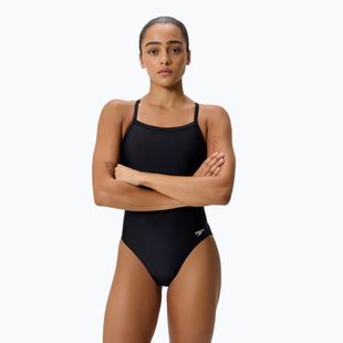 Női egyrészes fürdőruha Speedo Solid EnduraSoft Turnback team black