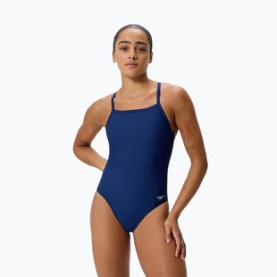 Női egyrészes fürdőruha Speedo Solid EnduraSoft Turnback team navy