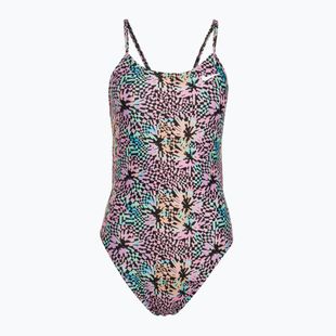 Női egyrészes fürdőruha Nike Hydrastrong Multi Print rózsaszín virágos
