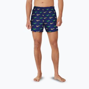 Férfi Nike Multi Print 5" Volley úszónadrág éjfekete tengerészkék