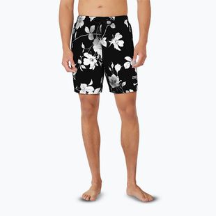 Férfi Nike Fine Floral 7" Volley úszónadrág fekete