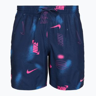 Férfi fürdőshort Nike Multi Print 7" Volley midnight navy