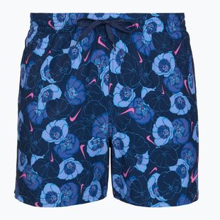 Férfi fürdőnadrág Nike Multi Poppy Print 5" Volley midnight navy