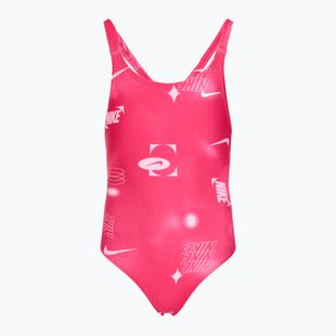 Gyerek egyrészes fürdőruha Nike Hydrastrong Fastback rush pink