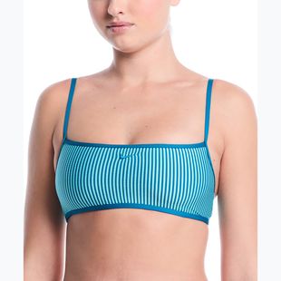 Fürdőruha felső Nike Ripple Texture Bralette Classic Bikini bleached turquoise