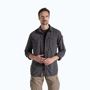 Férfi ing Craghoppers NosiLife Adventure Long Sleeved Shirt III black pepper