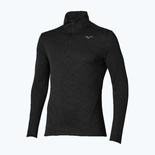 Férfi futó hosszú ujjú póló Mizuno Tech Thermal Charge Breath Thermo Half Zip Long Sleeve Tee black
