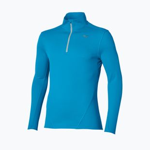 Férfi futó hosszú ujjú póló Mizuno Tech Thermal Charge Breath Thermo Half Zip Long Sleeve Tee blue jewel