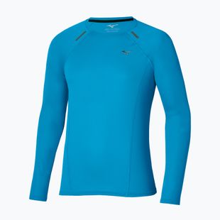 Férfi futó hosszú ujjú póló Mizuno Active Dryaeroflow blue jewel