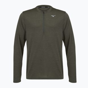Férfi futópulóver Mizuno Core Impulse Half Zip Long Sleeve Tee forest night