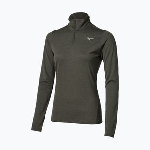 Női futópulóver Mizuno Core Impulse Half Zip Long Sleeve Tee forest night