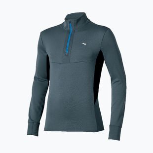 Férfi futópulóver Mizuno Active Warmalite Half Zip Long Sleeve Top dark slate