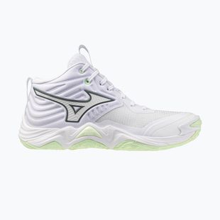 Női röplabda cipő Mizuno Wave Momentum Elite Mid white/balsam green/ambrosia