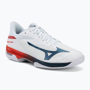 Férfi teniszcipő Mizuno Wave Exceed Court AC white/insignia blue/orange
