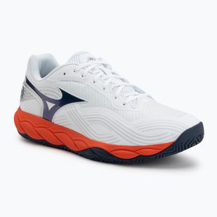 Férfi teniszcipő Mizuno Wave Enforce Court 2 AC white/insignia blue/orange