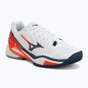 Férfi teniszcipő Mizuno Neo Ace AC white/insignia blue/orange