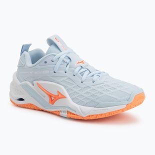 Női kézilabda cipő Mizuno Wave Stealth Neo 2.1 blue finch/lava orange/white