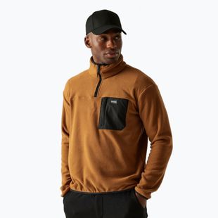 Férfi polár pulóver REGATTA Frankie Half Zip brown