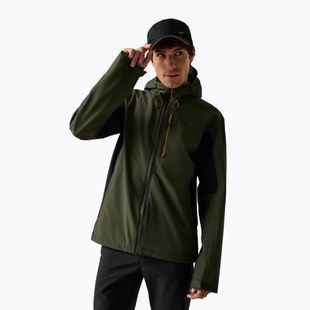 Férfi esőkabát REGATTA Birchdale II dark khaki/black