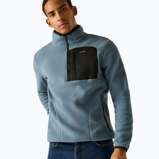 Férfi polár pulóver REGATTA Frankie Borg Half Zip grey mirage/black