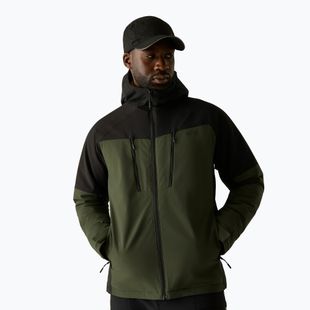 Férfi esőkabát REGATTA Highton Stretch Padded dark khaki/black