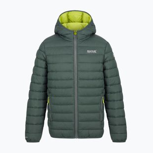 Gyerek bélelt kabát REGATTA Lofthouse dark forest green/wild lime