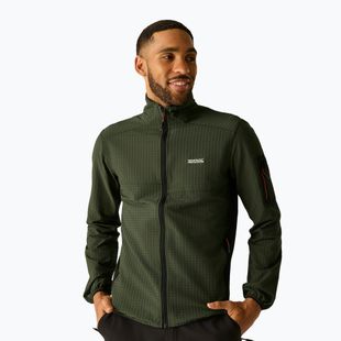 Férfi pulóver REGATTA Baslinn dark khaki/black