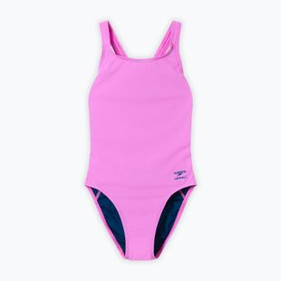 Női egyrészes fürdőruha Speedo Solid Leaderback orchid shine