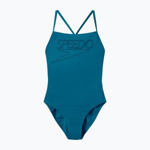 Női egyrészes úszódressz Speedo Endurance+ Logó Vékony pántok teal abyss