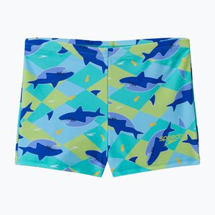 Fiú boxer úszónadrág Speedo Print Aquashort deep sapphire