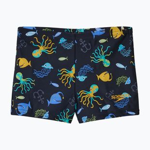 Férfi úszó boxer nadrág Speedo Print Aquashort anthracite