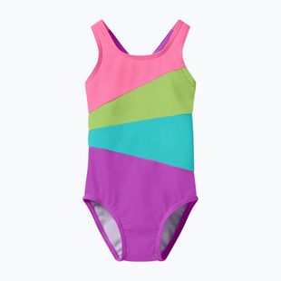 Gyerek egyrészes fürdőruha Speedo Radiating Splice neon jelly