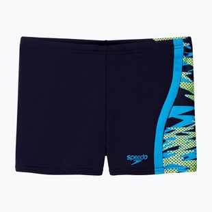 Fiú boxer úszónadrág Speedo Hyperboom Splice Aquashort anthracite/hyper teal