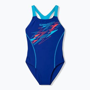 Gyerek egyrészes fürdőruha Speedo Medley Logo Medalist night watch/hyper teal