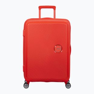Utazó bőrönd American Tourister Soundbox 67 81 l papaya pop