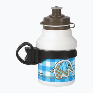Polisport Elephant 350 ml Junior kerékpáros palack + kosár fehér/többszínű