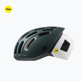 MTB kerékpáros bukósisak Catlike Whisper II green forest/white matte