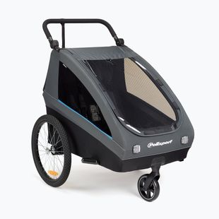 Kerékpár utánfutó Polisport Kids Trailer&Stroller black/grey