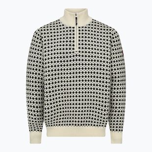 Férfi pulóver Dovre Knitted Half Zip Pullover beige